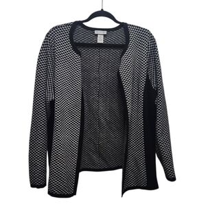 Catherines Black and White Patterned Cardigan